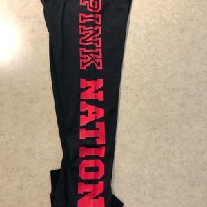 Pink Victoria’s Secret M Pink Nation yoga joggers